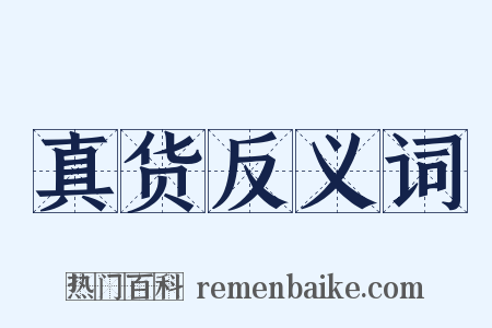 真货反义词是什么意思的图片